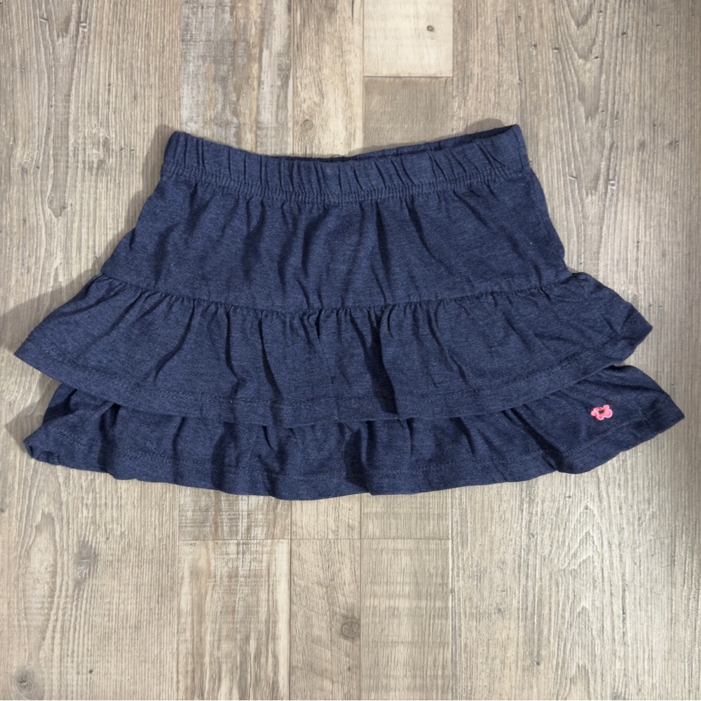 Limited Too Y2K Girls Skirt Size 6 Blue Tiered Ruffle Skirt Kids Cute 2000s